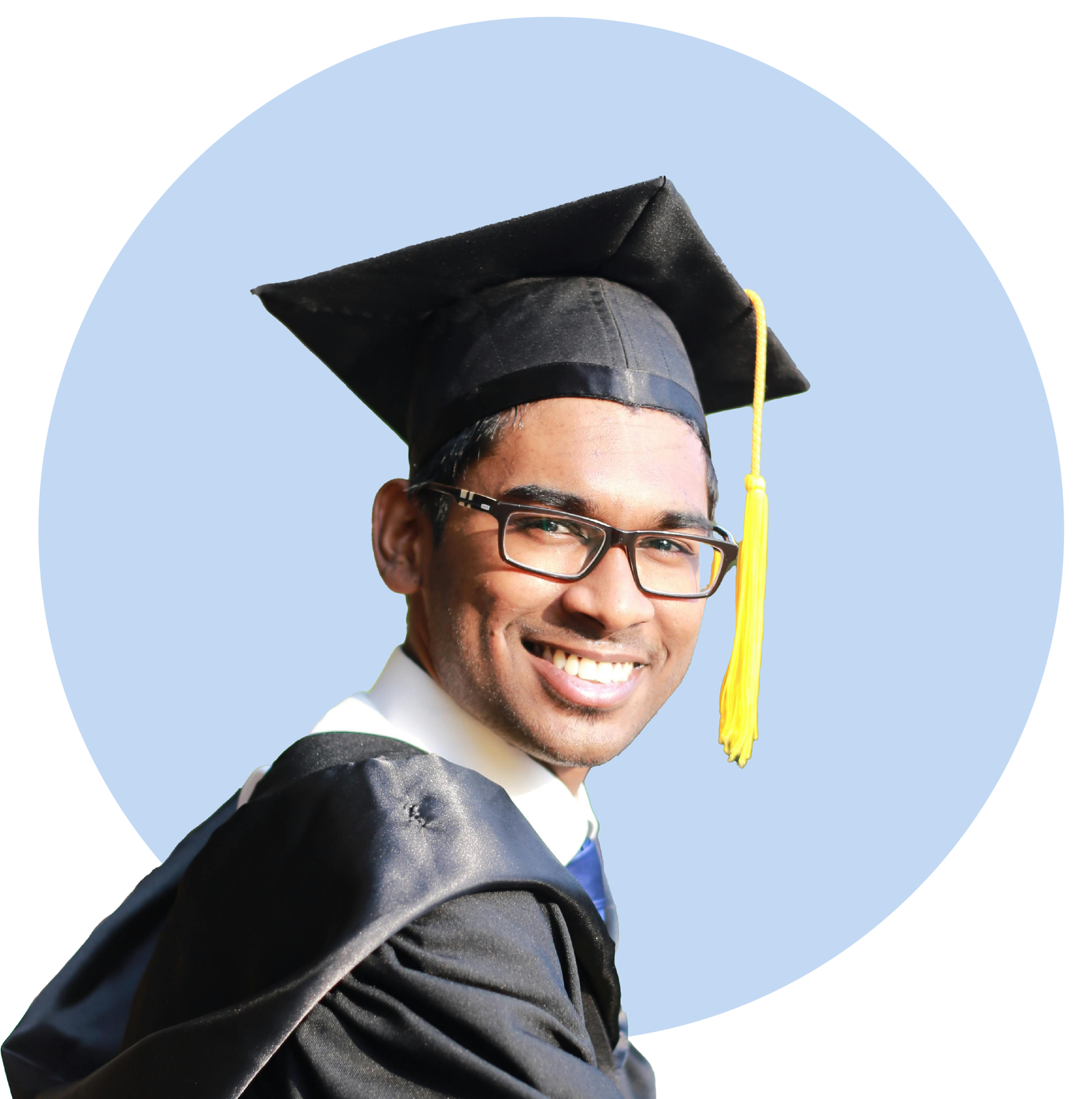 young man college graduate